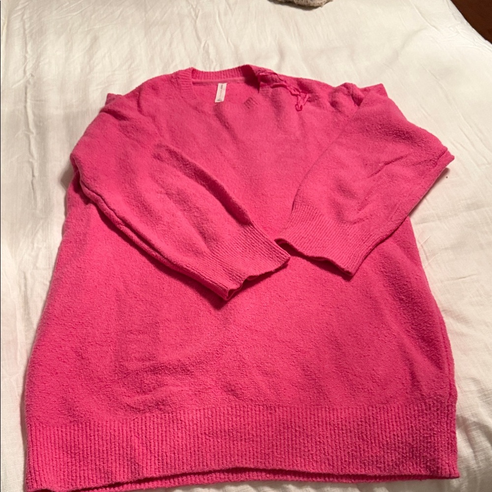 Anthropologie Bright Pink Mini Dress